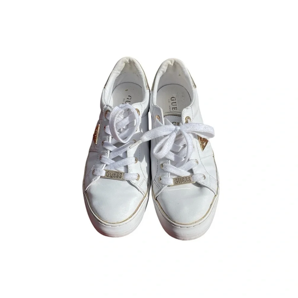 Guess Los Angeles Women White Sneakers Size 8